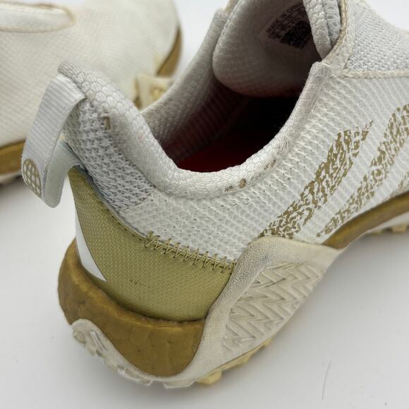 Adidas Codechaos 22 BOA White Gold Spikeless Golf Shoes Men's 8 - Picture 12 of 13